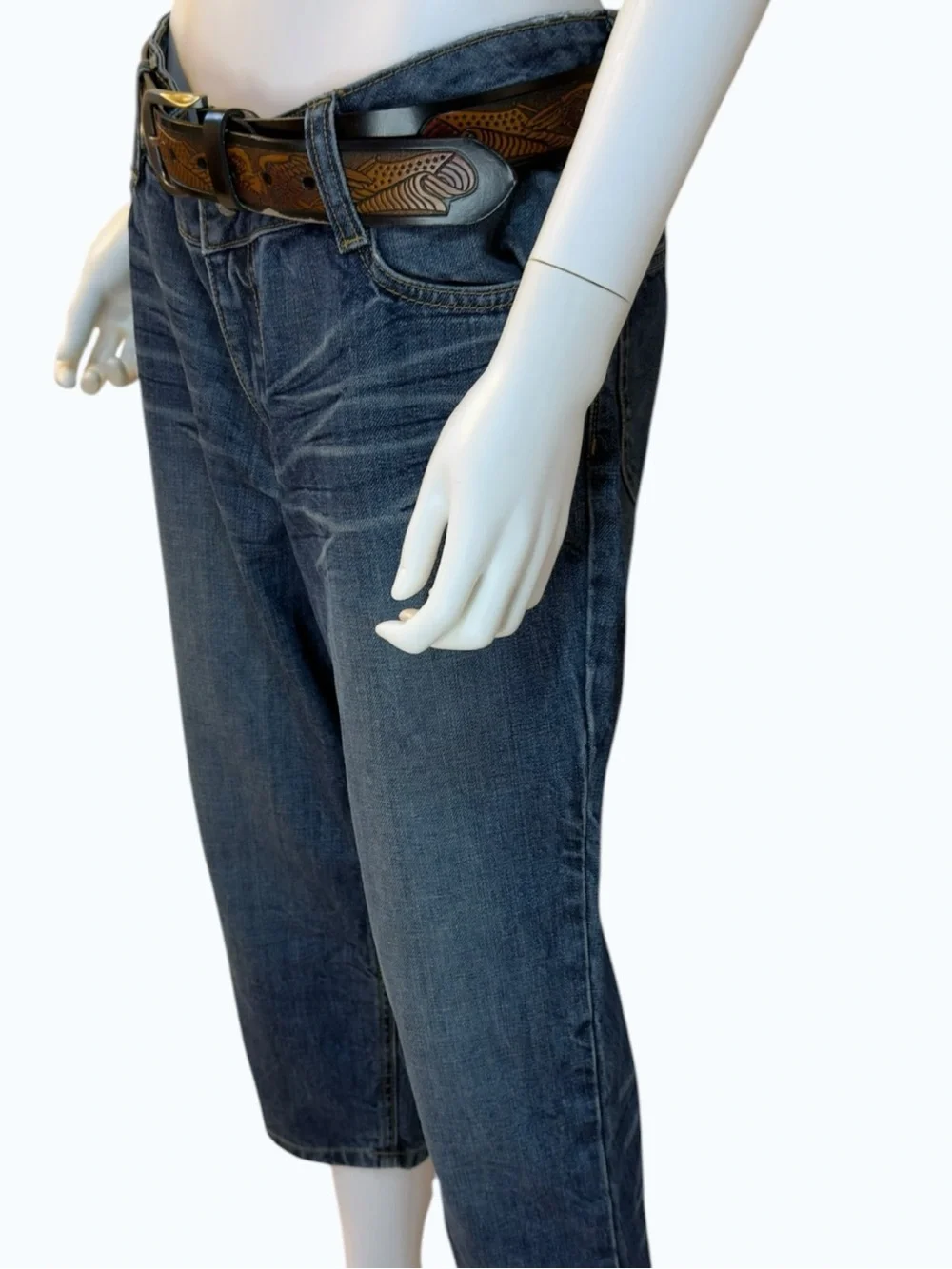 Banana Republic Medium Wash Denim Capri Cropped Jeans 5-Pocket | Size 14